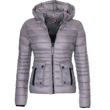 Women Winter Coat Warm Hooded Casual Short Padded