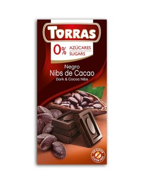 CZEKOLADA GORZKA BEZ CUKRU Z KAKAO 75G TORRAS