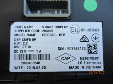 ДИСПЛЕЙ дисплей RENAULT CLIO V 280343524R