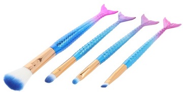 КИСТИ ДЛЯ МАКИЯЖА «РУСАЛОЧКА» НАБОР КИСТЕЙ ДЛЯ МАКИЯЖА, 4 шт.