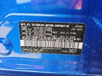 Mitsubishi ASX II 2023 Mitsubishi ASX 2.0 150 KM, 4x4, ES AWC, drobna szkoda, import USA 2.0, zdjęcie 12