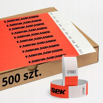 БУМАЖНЫЕ БРАСЛЕТЫ TYVEK С ПРИНТАМИ 500 шт.