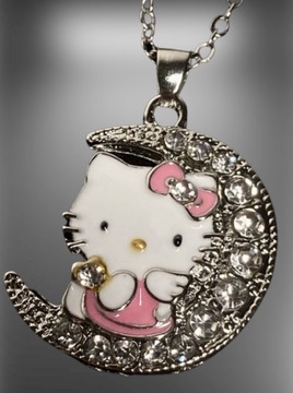 Wisiorek Hello Kitty Księżyc fairy goth Y2K Kotek
