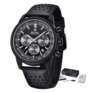 ZEGAREK BENYAR MĘSKI ELEGANCKI CHRONOGRAF +PUDEŁKO