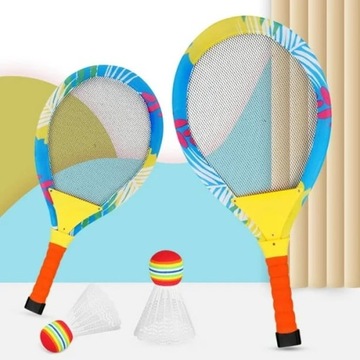 СВЕТЯЩИЕСЯ РАКЕТКИ ДЛЯ БАДМИНТОНА 55 СМ С ПОДСВЕТКОЙ + ЗАТВОР