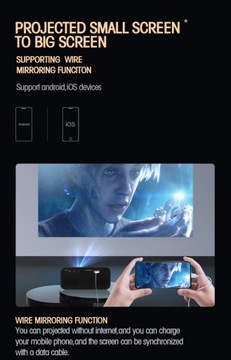 Белый домашний мини-проектор YT500