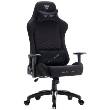 Fotel Gamingowy XL Biurowy Materiałowy Regulowany