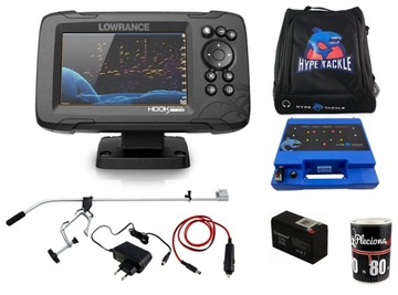 ZESTAW DOKŁADNA ECHOSONDA WĘDKARSKA LOWRANCE HOOK REVEAL 5 83/200 HDI ROW