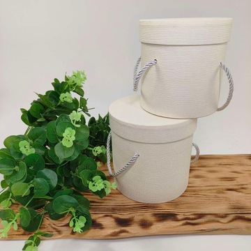 Flowerbox x2 kremowy