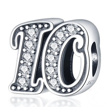 Charms Srebrny 10 lat urodziny rocznica