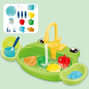 Набор игрушек для кухонной мойки montESSori, 1 зеленая лягушка