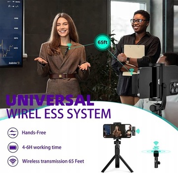 БЕСПРОВОДНОЙ 2X СВЯЗНОЙ МИКРОФОН ДЛЯ IOS IPHONE