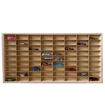 półka na 72 samochodziki resoraki typu HOT WHEELS DREWNO organizer + GRATIS