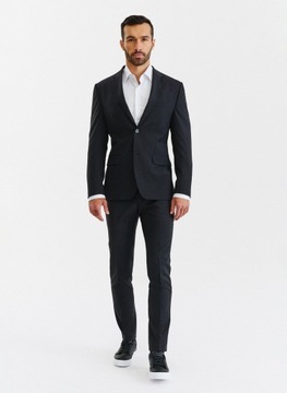 Czarny elegancki garnitur męski Slim Fit PAKO LORENTE 182/100/56