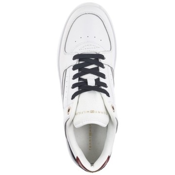 Buty Sneakersy Tommy Hilfiger Leather Basket Białe