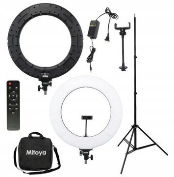 MITOYA LED RING RL-480 LAMPA 60W + STATYW 75-230CM