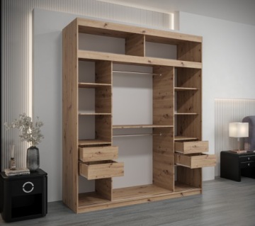 Раздвижной шкаф T1 200 см с удлинителем