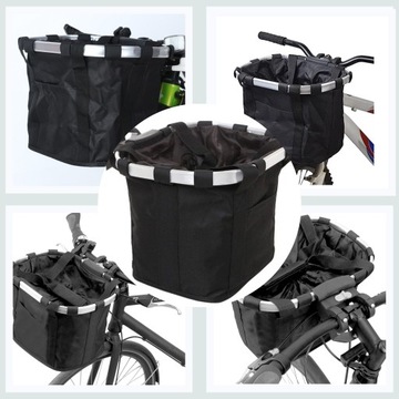 КОРЗИНА ДЛЯ ВЕЛОСИПЕДА СУМКА SANIT ПЕРЕДНЯЯ ЧЕРНАЯ РУЧКА