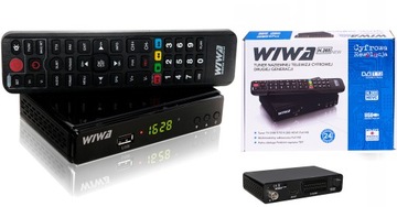 DEKODER TUNER TELEWIZJA NAZIEMNA DVB-T2 WIWA H.265 WYŚWIETLACZ
