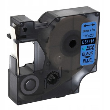 Taśma do DYMO D1 53716 24mm Niebieska/Czarny