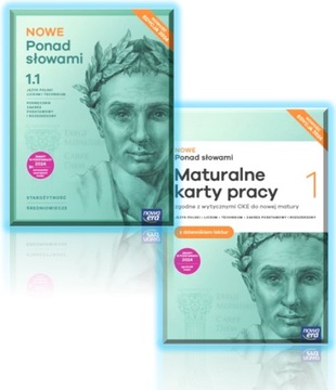Zestaw J. Polski Kl. 1 LO NOWE Ponad słowami Podręcznik Cz.1 + KP ZPiR