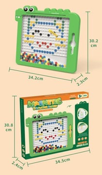 Tablica magnetyczna Dino Board Mozaika Montessori układanka krążki MagPad
