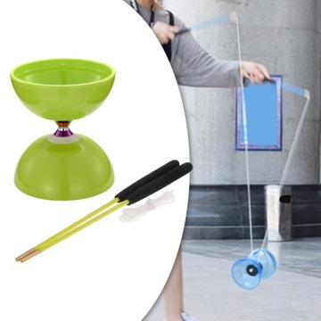 Diabolo Toy Fitness High Performance ze sznurkiem i kijami Diabolo w kolorze zielonym