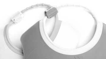 Нагрудник Twistshake с карманом, 2 шт., белый+серый