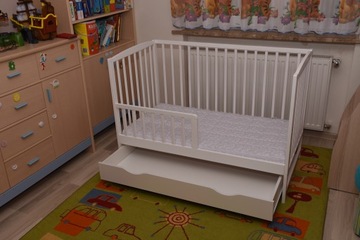 OLA БЕЛАЯ ДЕТСКАЯ КРОВАТЬ/ЛЕНТА + ЗАБОР