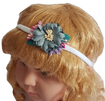 OPASKA BEZUCISKOWA KWIATEK NIEBIESKI 30cm-56 cm