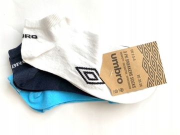 Skarpetki STOPKI sneakers socks Umbro 3 pak r. 35-38 // 3 kolory