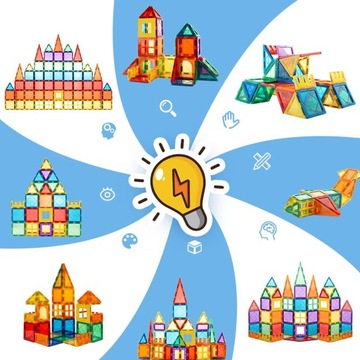 БОЛЬШИЕ СТРОИТЕЛЬНЫЕ МАГНИТНЫЕ БЛОКИ MAGTILES DIY 34