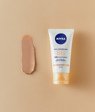 NIVEA SUN BB 5в1 Дневной маскирующий крем с SPF 15 - светлый оттенок