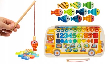 ДЕРЕВЯННЫЙ ПАЗЛ-СОРТИРОВКА ИГРУШКА 6 В 1 МОНТЕССОРИ