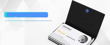 Визитница кожаная Элегантный подарок для начальника на искусственной коже черная МУЖСКАЯ