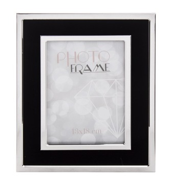 Ramka na zdjęcie czarna srebrna 13x18 glamour