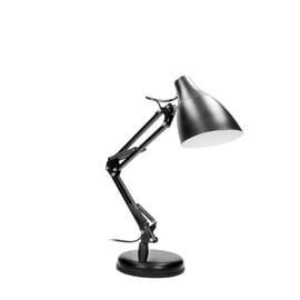 LAMPKA BIURKOWA KREŚLARSKA E27 CZARNA RUCHOMA