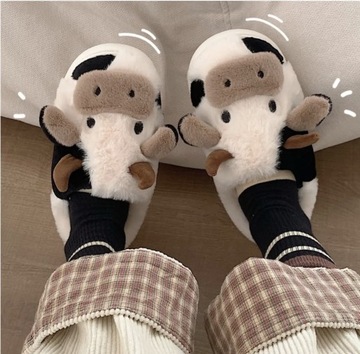 ТАПОЧКИ ЖЕНСКИЕ ТЕПЛЫЕ ДОМАШНИЕ КОРОВЫ BAMBOSZE BAMBOOSZ ДЕТСКИЕ ТАПОЧКИ НА ТОЛСТОЙ ПОДОШВЕ размер 36-37