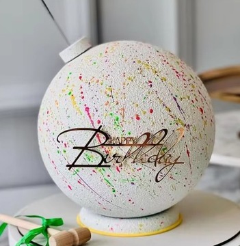 TOPPER URODZINOWY happy birthday ozdoba na tort topper na bok tortu