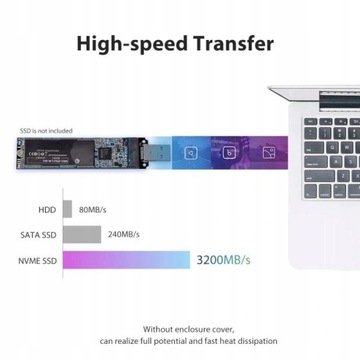 Адаптер SSD-накопителя M.2 NVMe PCIe — USB 3.1 3.0