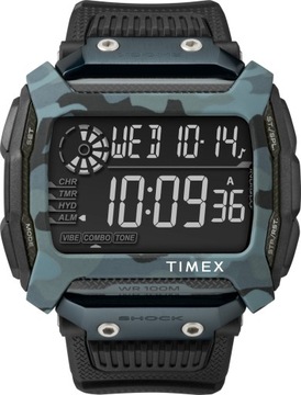 Zegarek męski militarny Timex Command Shock Black alarm wibracyjny