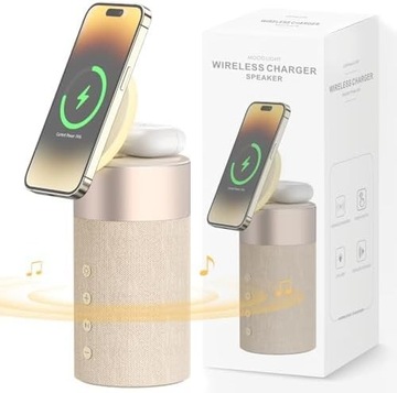 COLSUR Głośnik Bluetooth, Mag-Safe, bezprzewodowa ładowarka