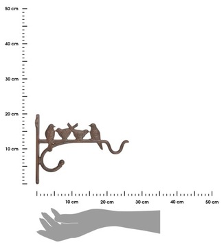 МЕТАЛЛИЧЕСКАЯ ВЕШАЛКА, КРЮЧОК ДЛЯ ЦВЕТОВ, чугун, ПТИЦЫ