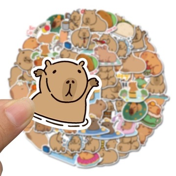 100шт мультяшные наклейки Kawaii Capybara в стилусе