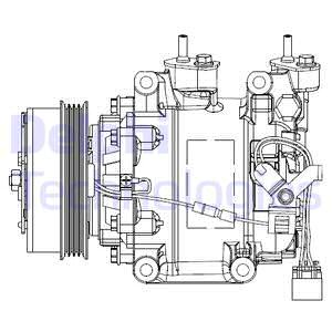 CS20515 DELPHI KOMPRESOR KLIMATIZACE HONDA CR-Z 1