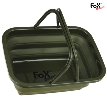 КОРЗИНА ТУРИСТИЧЕСКАЯ КОРЗИНА ДЛЯ ПИКНИКА СКЛАДНАЯ ЧАША КОНТЕЙНЕР 9Л MFH FOX OLIVE