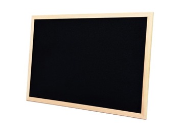 Tablica kredowa magnetyczna czarna 50x60 drewno