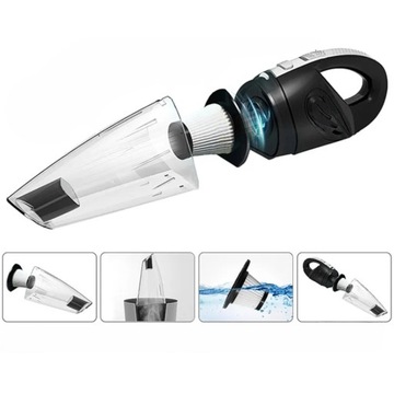 РУЧНОЙ АВТОМОБИЛЬНЫЙ ПЫЛЕСОС 120 Вт + Насадки + Крышка