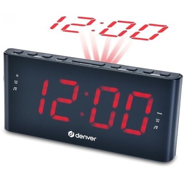 RADIOBUDZIK RADIO FM BUDZIK LED Z PROJEKTOREM