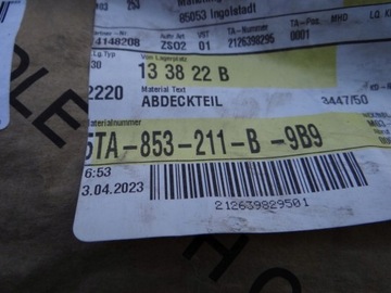 LIŠTA NÁRAZNÍKU 5TA853211B VW TOURAN II